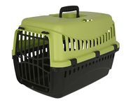 Kerbl Transport Box Expedion with Plastic Door, 45x 30 x 30 cm, Green/ Dark Grey