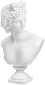 Norrclp 12.6in Greek Statue of Apollo, Classic Roman Bust Greek Mythology Sculpture for Home Decor