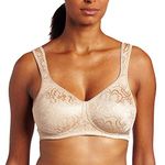 Playtex Women's 18-Hour Ultimate Lift Wireless Full-Coverage Bra, Single Or 2-Pack, Opaque, Nude, 42D