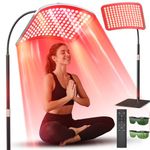 Red Light Product for Body and Face, 50W Infrared Red Light Lamp with Stable Stand, 5 Energy Levels & 4 Modes, 660nm and 850nm Infrared Pannel