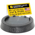 Stromberg Carlson RV Leveling Jack Pads - Durable Rubber Anti Slip Landing Feet Pads for Camper, Stabilizer Rust Stain Protection for Auto Landing Gear Feet - 9 Inch Round Pad - 1 Pack