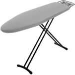 Ironing Board Full Size, RAINHOL 43"x13" Heavy Duty Compact Iron Board with Iron Rest, Height Adjustable Sturdy Iron Stand, Grey Cover with Extra Thick Padding