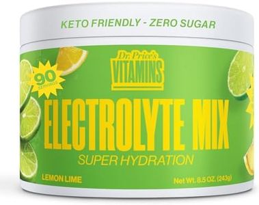 Dr. Price’s Electrolyte Mix | Sugar-Free Hydration Powder with 72+ Trace Minerals | No Sugar, Fast-Dissolving Electrolytes Powder Packets | Lemon-Lime, 90 Servings