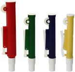 ULAB Scientific Pipette Pumps, Set of 4 Pumps: 2ml Blue, 5ml Yellow, 10ml Green, 25ml Red, Fit Plastic or Glass Pipettes, ULH1001