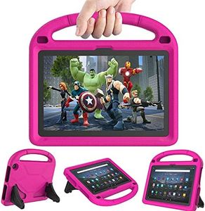 Fire HD 10 & HD 10 Plus Tablet Case for Kids(13th/11th Generation, 2023/2021 Release) - DICEKOO Lightweight Shockproof Kid-Proof Cover with Handle Stand for Kindle Fire HD 10 Kids Tablet - Pink