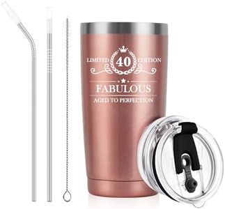 Livole Cadeau d'anniversaire pour femme, tante, meilleure amie, épouse, elle, cadeau d'anniversaire pour maman, cadeau de Noël unique pour 40e anniversaire, tasse à café de voyage de 600 ml