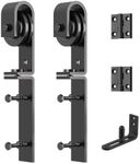 JZVXX Bifold Barn Door Roller Set,Bi-fold Barn Door Hardware Kit for 2 Doors, Black Plastic Spraying for Corrosion Resistance, Folding Push-Pull for Space Saving, Smooth and Quiet Sliding(Roller)