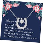 LQRI Horseshoe Necklace Gifts Rose 