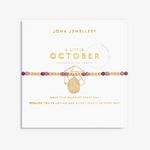 Joma Jewellery A Little Birthstone Gold OCTOBER TOURMALINE Bracelet | 17.5cm Stretch Adjustable Wrist Stacking Bracelet