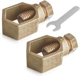 Bitiontry Copper Ground Rod Clamp, Great for 1/2”- 5/8” Grounding Rods (2, BCP58 (1/2''-5/8''))