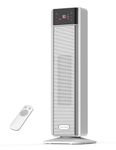 PELONIS Fan Heater 2000W, Electric Heater with Remote Control, Space Heater with 24H Timer and 75° Oscillation, Adjustable Thermostat and Tip-Over & Overheat Protection, Heaters for Home Low Energy