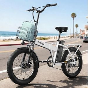 QRONGE Folding Electric Bike 1000W Peak Motor, 48V 13.5AH Removable Battery Ebike, 40-70 Miles Range, 20" Tire, 28maxMPH Electric Bike for Adults, 5 Ride Modes, Adult Electric Bicycle for Commute