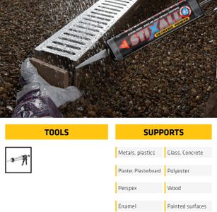Sika Stixall Black Sealant 290ml – All-Purpose Adhesive & Sealant