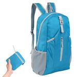 Mayoii Ultra Lightweight Foldable Backpack,20~35L Waterproof Small Backpack for Women Men,Packable Rucksack Hiking Backpack Travel for Outdoor Walking Camping Biking Sport (Blue)