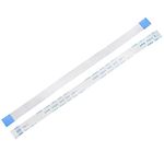 SLVC FFC Cable 14 Pin 0.5mm Same Side Pin(200mm Length) flat flexible FPC LVDS Ribbon Wire Flat Cable for digital camcorders,laptops,LCD TVs,LCD,3D Printer(White)(Pack Of 1)