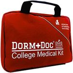 DormDoc 175 Piece Emergency First Aid Kit for College Students - Dorm Room Medical Kit with OTC Medicines and Bandages - Health Kit in Compact Zipper Case