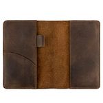 Leather Worx, Notebook Cover for Field Notes (3.5 x 5.5 in. Journal not Included) with Card and Pen Holder, Protective Storage for Notebook, Full Grain Leather, Handmade, Bourbon Brown, Bourbon Brown,