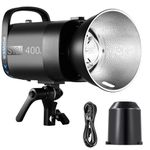 NEEWER S101-400W Strobe Flash Light with 9 Levels 150W Modeling Lamp, 400Ws GN65 5600K with Standard Bowens Mount Reflector, S1/S2 Mode Silent Fan for Studio Photography Portrait Product Shooting