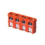 Storacell by Powerpax Slimline Battery Storage Container - Holds 4-9 Volt Batteries, Orange, 1 Count (Pack of 1)