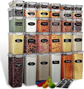 SnapSavor 30 Pack Airtight Food Storage Containers Set | Food Containers for Kitchen Storage & Organisation | Pantry Storage Containers | Plastic Storage Containers with 100% Leak-Proof Lids (30 Pack)