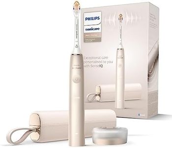 Philips Sonicare DiamondClean Prestige 9900 - Sonic Electric Toothbrush with 1x A3 Premium All-in-One Brush Head and Charging Case in Champagne (Model HX9992/11)