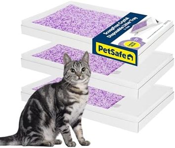 PetSafe ScoopFree Crystal Cat Litter Tray Refills (3-Pack),Compatible with ScoopFree Crystal Litter Boxes,Rapid Odor Elimination, Leak Protection, Lavender Scent