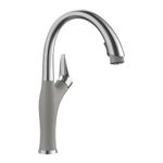 Blanco 442034 Artona 1.5 Bar Sink Faucet, Metallic Gray/Stainless Dual Finish