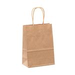 250 Pcs Brown Paper Bags with Handles, Small Gift Bags in bulk, Kraft Bags, Retail Bags, Merchandise Bags, Shopping Bags, For Weddings, Birthdays, Small Business - 5.25 x 3.5 x 8 Inches – Creative Bag