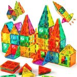 Wembley Magnetic Tiles for Kids|Constructing&Creative Learning Educational Brain Development Toys|Magnetic Building Blocks for Kids-Stem Learning Kit- Toys for Kids (48pcs),Multicolor