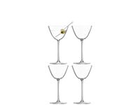 LSA International Borough Martini Glass 195 ml Clear | Set of 4 | Dishwasher Safe | BG08