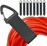 Extension Cord Organizer(8 Pack), Garage Organization and Storage, 16-Inch(Unfolded) Heavy Duty Storage Strap for Extension Cord within 100ft or Hoses within 35ft, with Triangle Buckle for Hanging