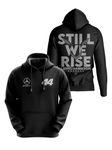 CRAZYMONK Men's Cotton Printed Full Sleeve Lewis Hamilton Black Hoodie - XL Size