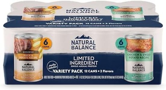 Natural Balance Limited Ingredient Wet Dog Food, Variety Pack, Reserve Duck & Potato and Chicken & Sweet Potato, 13oz., (Case of 12)