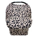 Nursing Cover Carseat Canopy-Multi-USE Soft Stretchy Car Seat Covers for Nursing Scarf, Breast Feeding, High Chair, Shopping Cart Cover, Park Swing, Changing Table Cover-Girl or Baby Boy-Cheetah Print