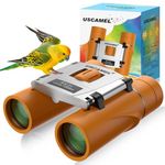 USCAMEL Binoculars 8×21 Compact Binoculars for Adults and Kids Small Binocular for Travel Use (Orange)