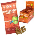 GoBeanz Crunchy Roasted Edamame, Tasty Sriracha, High Protein Healthy Snack, For Adults & Kids, 20 Single Serve Packs, Low calorie, Low Sugar Plant Based, Salty Snacks