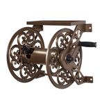Liberty Garden No.708 Wall Mount Steel Decorative Hose Reel, Bronze