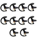 Lsgoodcare 10Pcs Replacement Earmold Earbud Right Ear Piece Compatible for Motorola Kenwood Midland Two Way Radio Acoustic Coil Tube Earpiece - Silicone Walkie Talkie Earmould Ear Buds Black Small