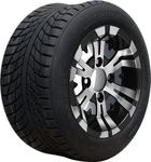 10" VAMPIRE Golf Cart Wheels and 205/50-10 DOT Low Profile Golf Cart Tires Combo - Set of 4