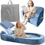 Sleepah Toddler Travel Bed & Chair - Foam Raised Safety Bumpers - Foldable Portable Travel Cot for Toddlers Perfect for at Home Or On The Go