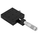 Manual X Linear Stages,Micrometer Manual Slide Table,Precision Trimming Platform Linear Guide Cross Roller Position Stage 80 * 80mm,for Precision Inspection, Equipment Positioning Etc