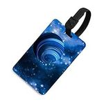 Stars, Planet and Galaxy in Cosmos Print Luggage Tags ID Name Identifier Labels for Luggage Suitcase Travel Bag