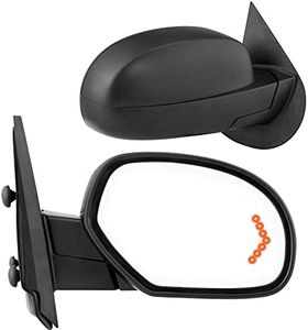 AUTOSAVER88 Towing Mirrors Compatible with 2007-2013 Chevy Silverado GMC Sierra 1500 Yukon 2500, Power Adjustable Tow Mirror Pair Set with LED Arrow Signal Puddle Light Folding