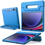 JETech Kids Case for Samsung Galaxy Tab S10 Plus/Tab S9 Plus 12.4-Inch with S Pen Holder, Shockproof Lightweight Tablet Cover with Handle Stand, Support S Pen Charging (Blue)