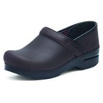 Dansko Women's Professional Clog-Slip on, All Day Comfort, Arch Support, Antique Brown/Black, 8.5-9