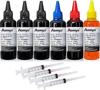 Aomya Ink Refill kit 6x100ml forHP 950 951 932 933 60 61 952 902 901 62 63 65 21 22 920 940 934 564 711 970 971 94 95 96 Refillable Ink Cartridge for HP Envy 4500 4520 5643 OfficeJet 6500a 6500 6000.