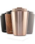 MAMEIDO Coffee Cup Travel Mug 350ml, 470ml & 700ml - Leakproof Travel Coffee Mug, Stainless Steel Travel Mugs for Hot Drinks BPA-Free (Rosè Quartz, 0,35l)