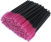 G2PLUS 100PCS Disposable Eyelash Brushes, Mascara Wands Applicator Makeup Kits, Eyelash Spoolies Brushes for Eyelash Extensions and Eyebrows (Rose)