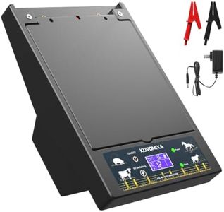 Solar Electric Fence Charger, 10W Solar Panel, 6-12KV Output, Foldable