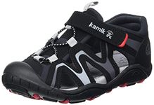 Kamik Kick Closed Toe Sandals, Black Charcoal, 10.5 UK Child